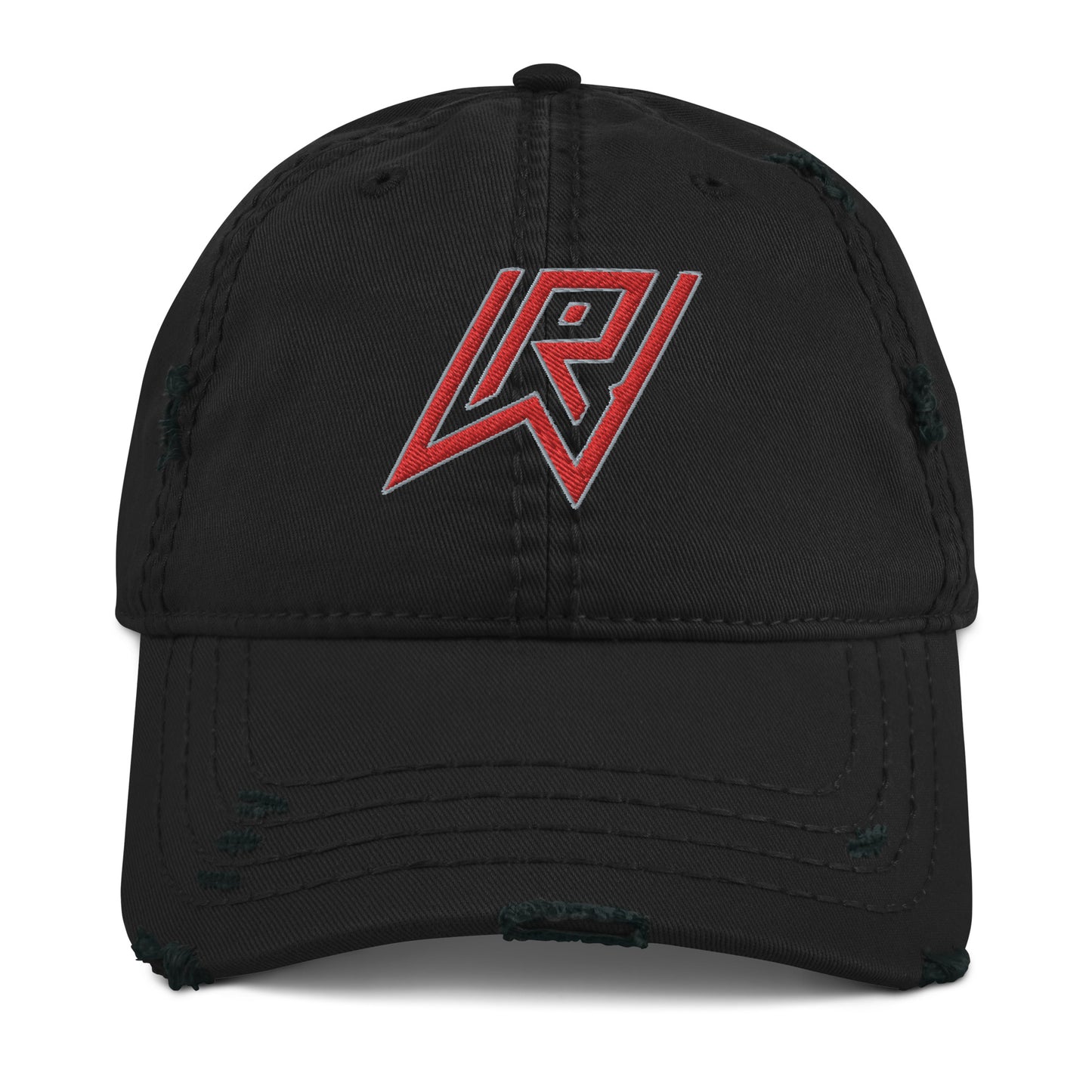 Embroidered Brand Logo Ripped Hat