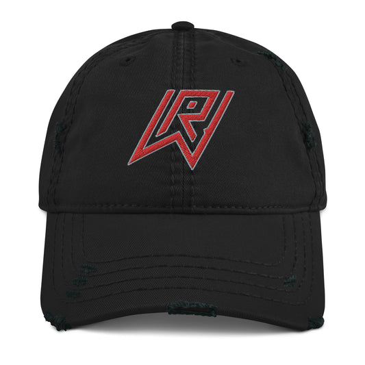 Embroidered Brand Logo Ripped Hat