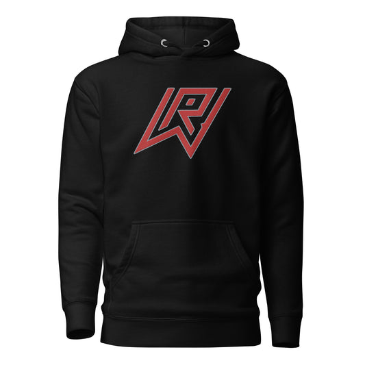 Embroidered Brand Logo Hoodie - Black