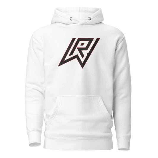 Embroidered Brand Logo Hoodie - White